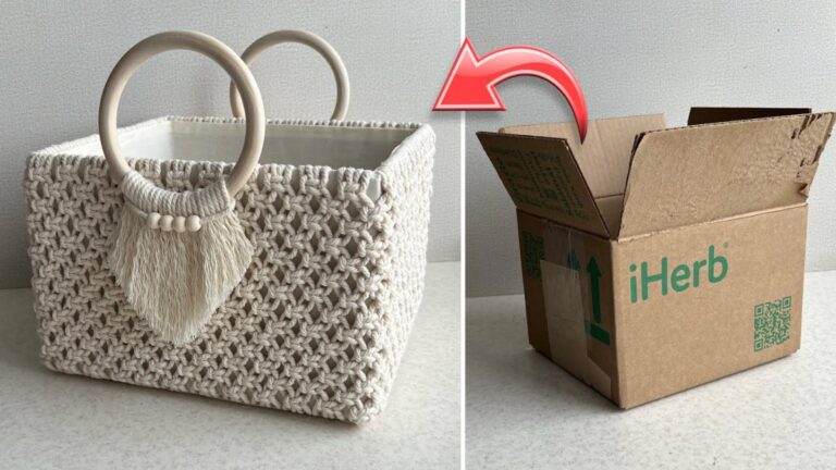 Diese geniale Idee verwandelt eine einfache Box in einen stilvollen Aufbewahrungskorb…