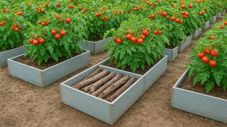 Diese einfache Idee verwandelt alten Schubladen in blühende Tomatensäulen …
