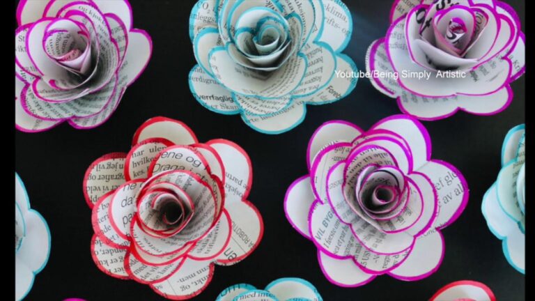 Ein einfacher Trick verwandelt alte Zeitungen in wunderschöne Rosen für dein Zuhause…