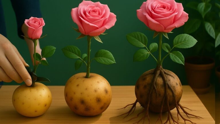 8 erstaunliche Tricks: So wachsen Rosenstecklinge in Kartoffeln über Nacht!