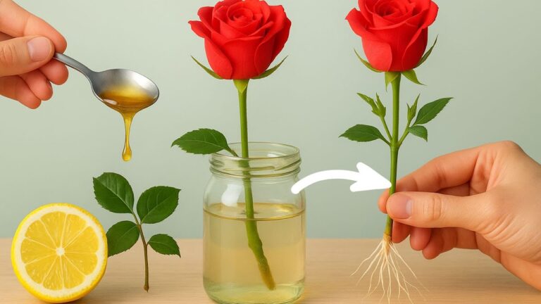 Lass Rosen über Nacht mit 3 Zutaten sprießen: Zitrone, Aloe und Honig!
