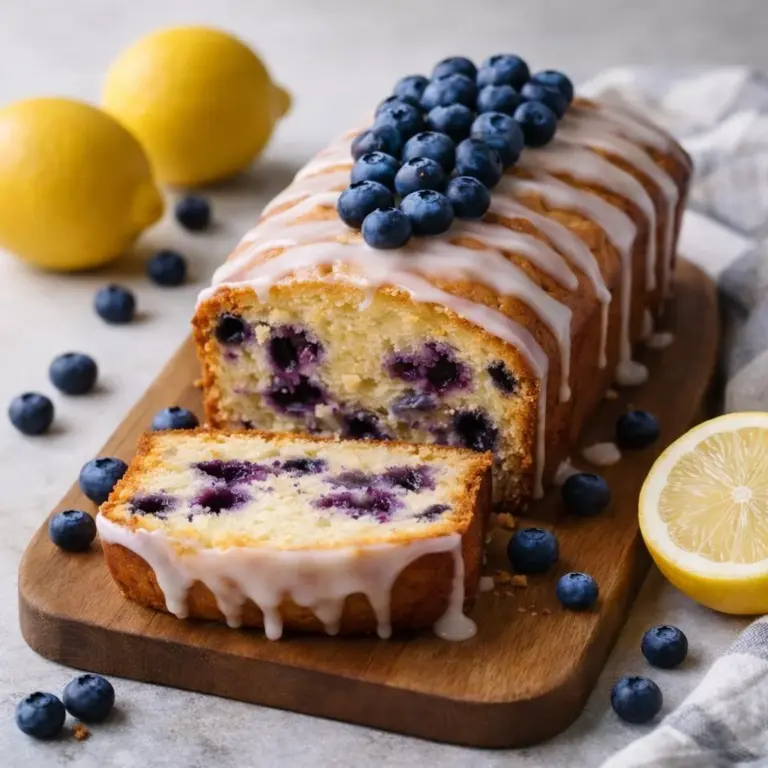 Zitronen-Blaubeerkuchen mit erfrischendem Zuckerguss so gelingt’s