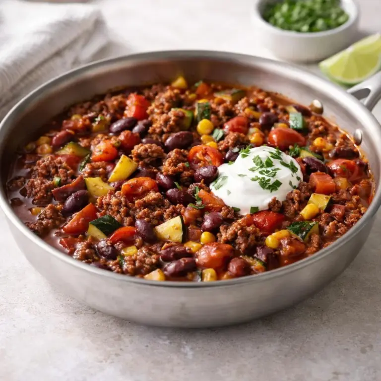 Chili con Carne mit frischem Gemüse und roten Bohnen: So gelingt es!