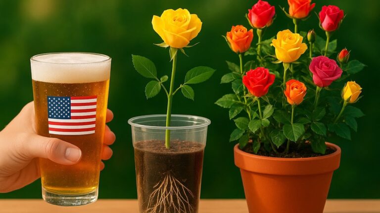 Rosenstecklinge 100× schneller bewurzeln mit Bier und Schalotten – Entdecke die Ergebnisse!