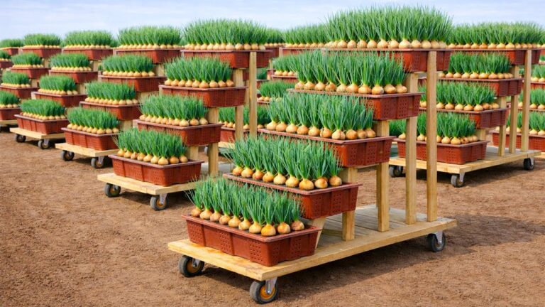 5 kreative Ideen, wie du alte Obstkisten für den Anbau von Frühlingszwiebeln nutzen kannst!