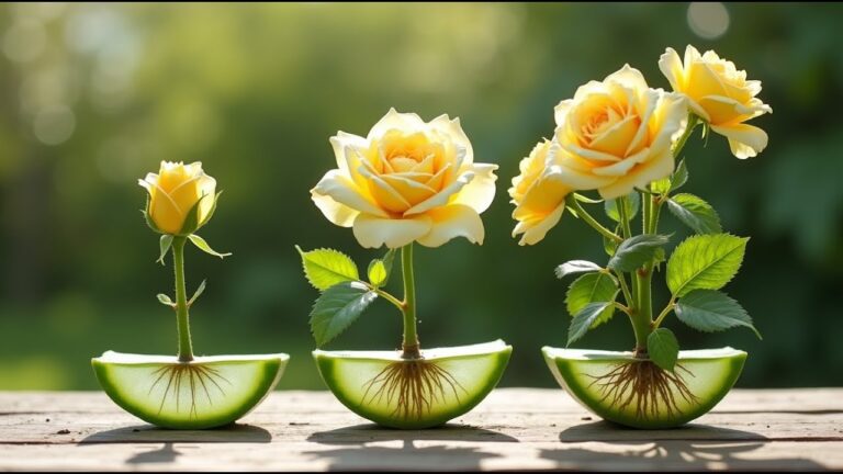 In nur einer Nacht: So bekommst du aus einem Rosenzweig eine blühende Pflanze!