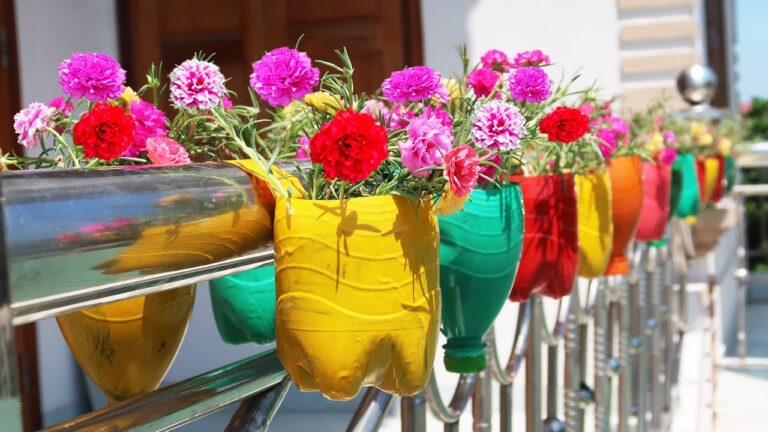 10 kreative Ideen für einen hängenden Garten aus Plastikflaschen für deinen Balkon