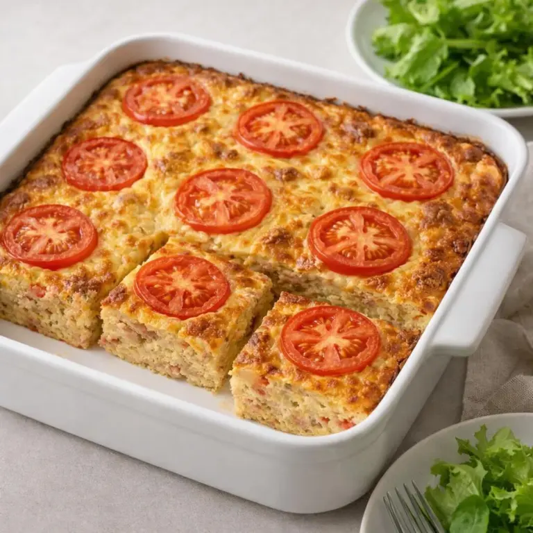 Thunfisch-Quiche mit Tomaten und Emmentaler ohne Teig