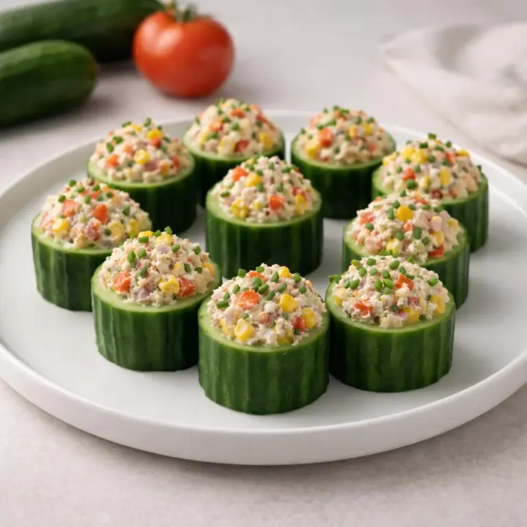 Gefüllte Gurkenröllchen mit Thunfisch – Frische Häppchen für den Sommer