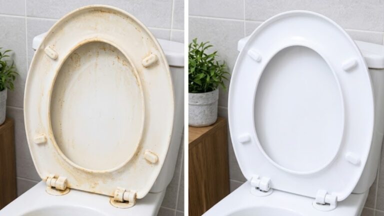 Schneeweiße Toilette in Minuten? Mach diesen genialen Bad-Trick