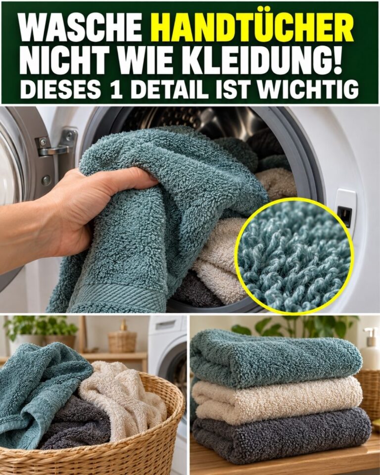 Wasche Handtücher nicht wie Kleidung! Dieses 1 Detail ist wichtig
