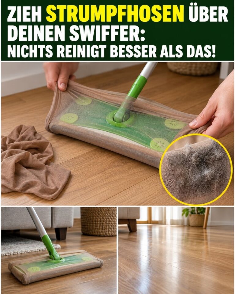 Zieh Strumpfhosen über deinen Swiffer: Nichts reinigt besser als das!