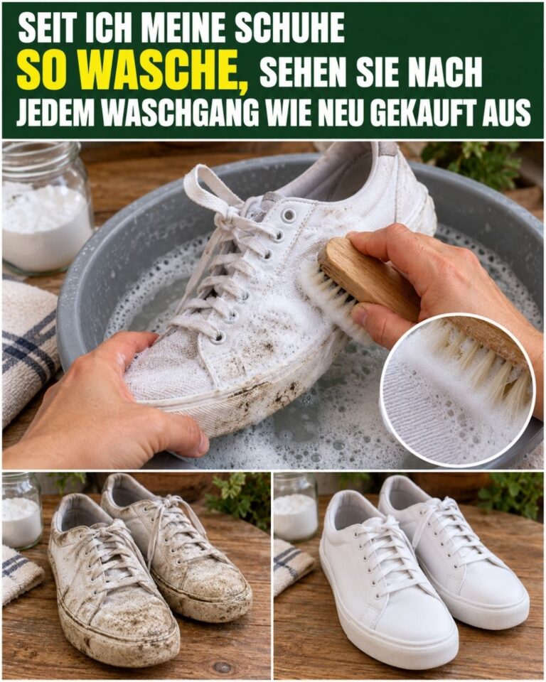 Seit ich meine Schuhe SO wasche, sehen sie nach jedem Waschgang wie NEU gekauft aus