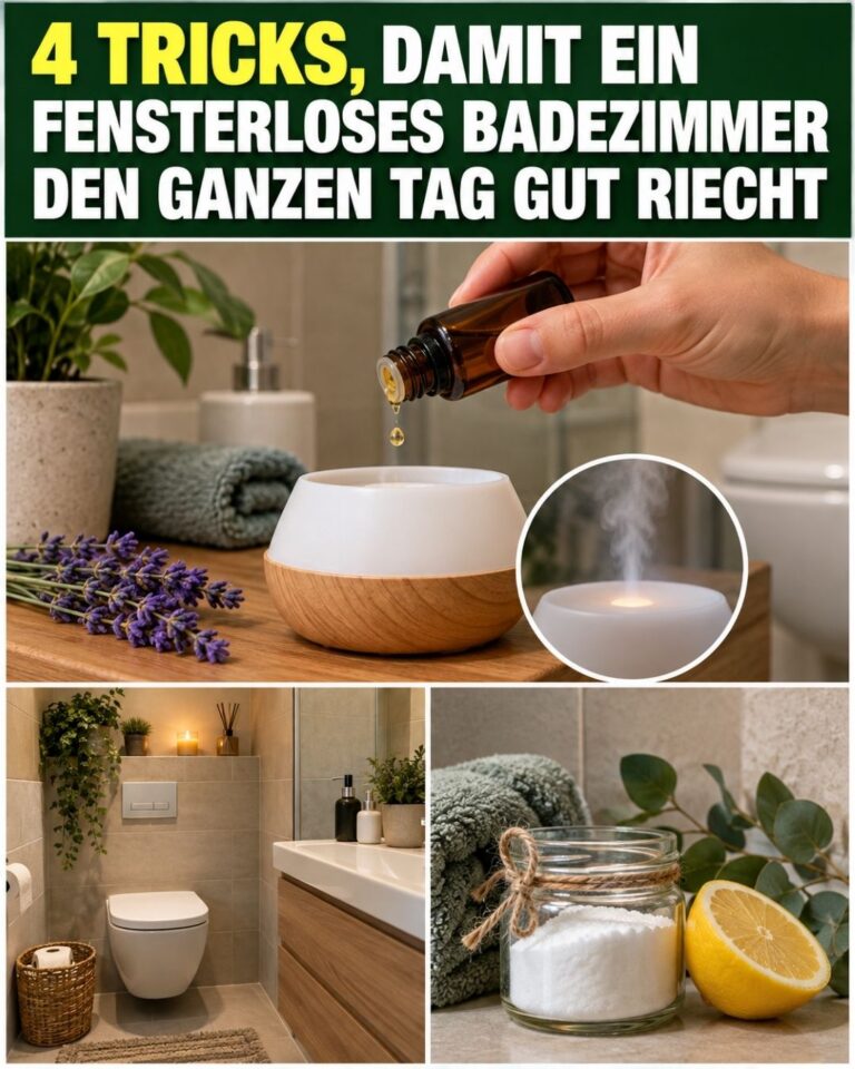 4 Tricks, damit ein fensterloses Badezimmer den ganzen Tag gut riecht