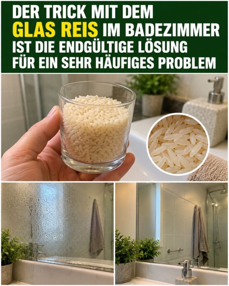 Der Trick mit dem Glas Reis im Badezimmer ist die endgültige Lösung für ein sehr häufiges Problem